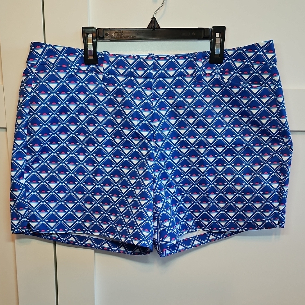 PGA Tour Blue Geometric Women's Shorts